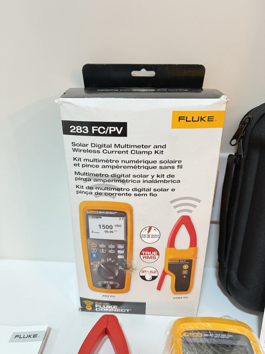 FLUKE 283 FC/PV SOLAR DIGITAL MULTIMETER & WIRELESS CURRENT CLAMP NEW MFD-2025