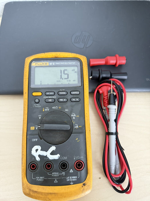 FLUKE 87V TRUE RMS MULTIMETER W /LEADS - FREE SHIPPING (TESTED)