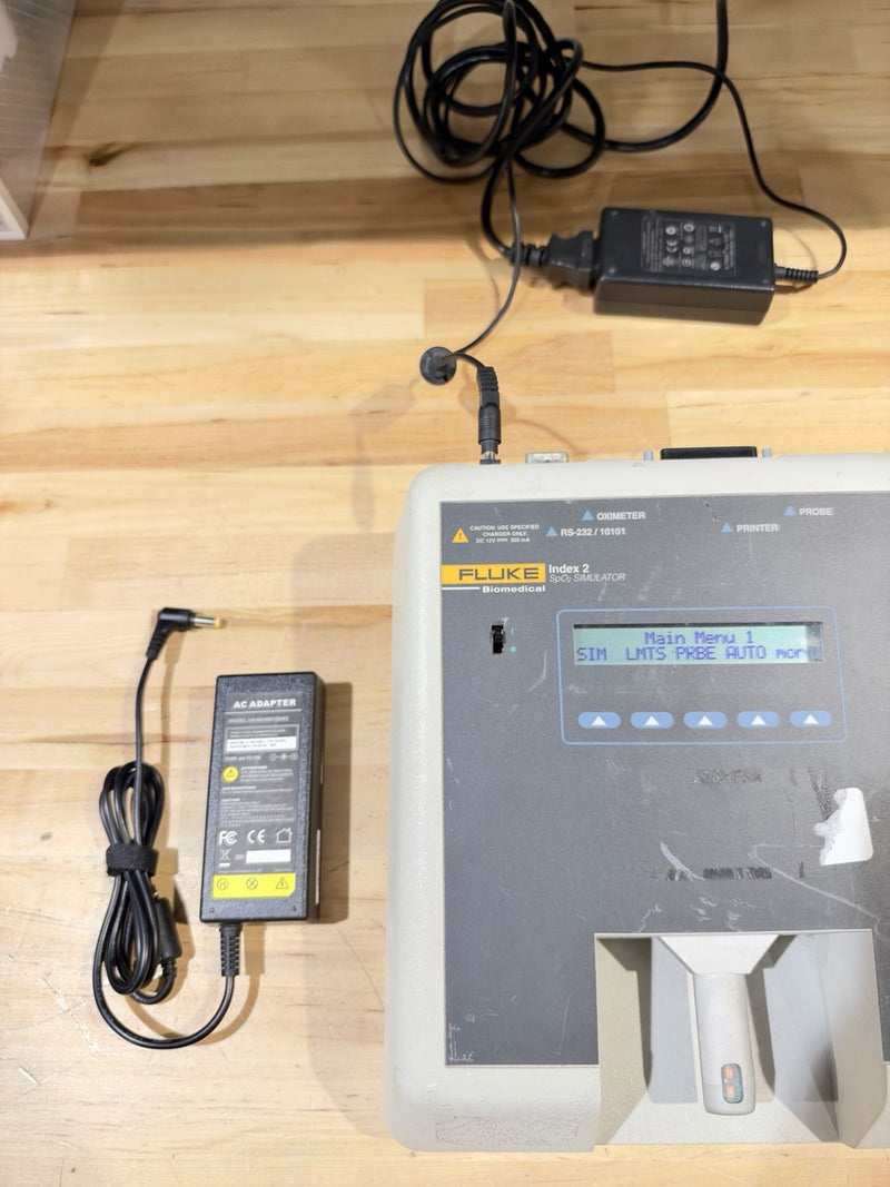 FLUKE INDEX 2 SPO2 SIMULATOR W/ ACCESSORIES (TESTED) SHIPS FREE