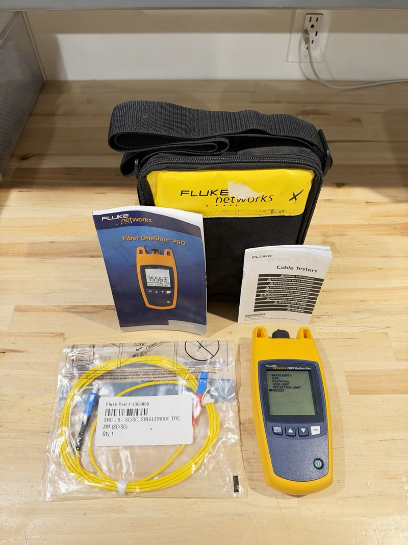 FLUKE NETWORKS FIBER ONESHOT PRO SINGLEMODE TESTER (FREE SHIPPING)