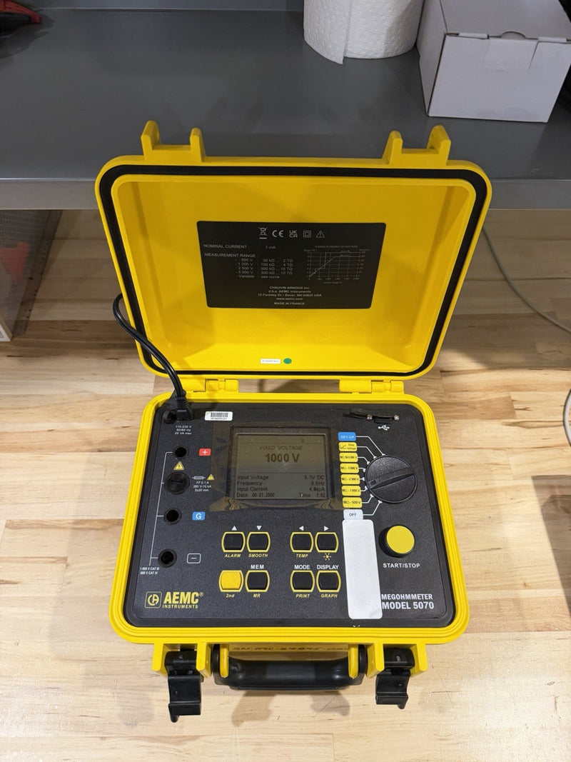 AEMC 5070 MEGOHMMETER GRAPHICAL INSULATION TESTER