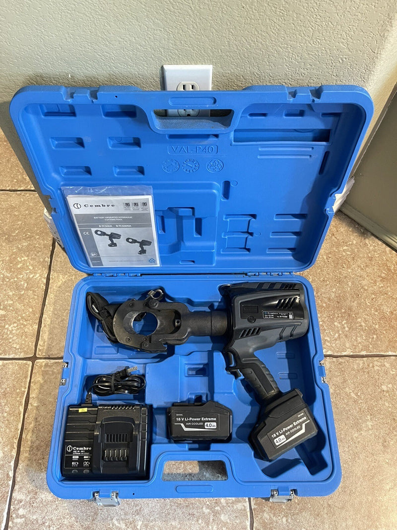 CEMBRE B-TC500 BATTERY POWERED HYDRAULIC WIRE ACSR ROD CU CUTTER