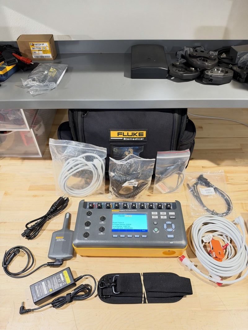 FLUKE BIOMEDICAL PROSIM 8 VITAL SIGNS SIMULATOR KIT W/ SPO2 (CALIBRATED 2026)