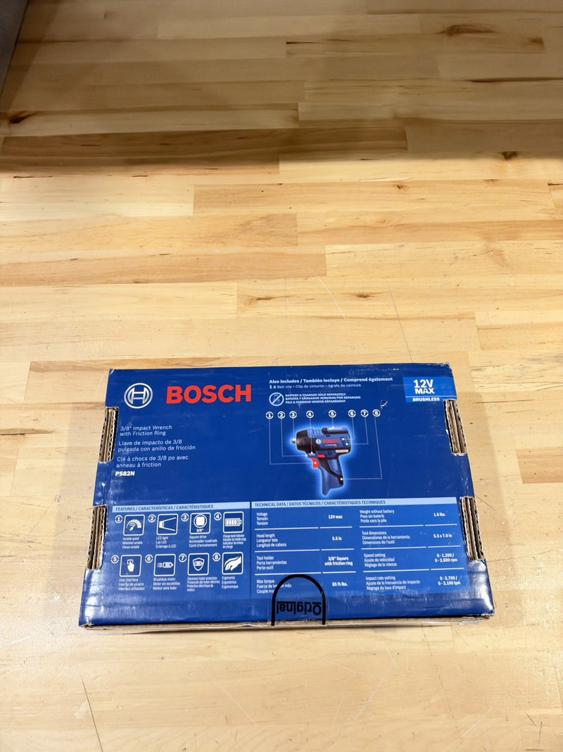 BOSCH PS82N CORDLESS IMPACT WRENCH 12V MAX 3/8" (NEW SEALED) TOOL ONLY