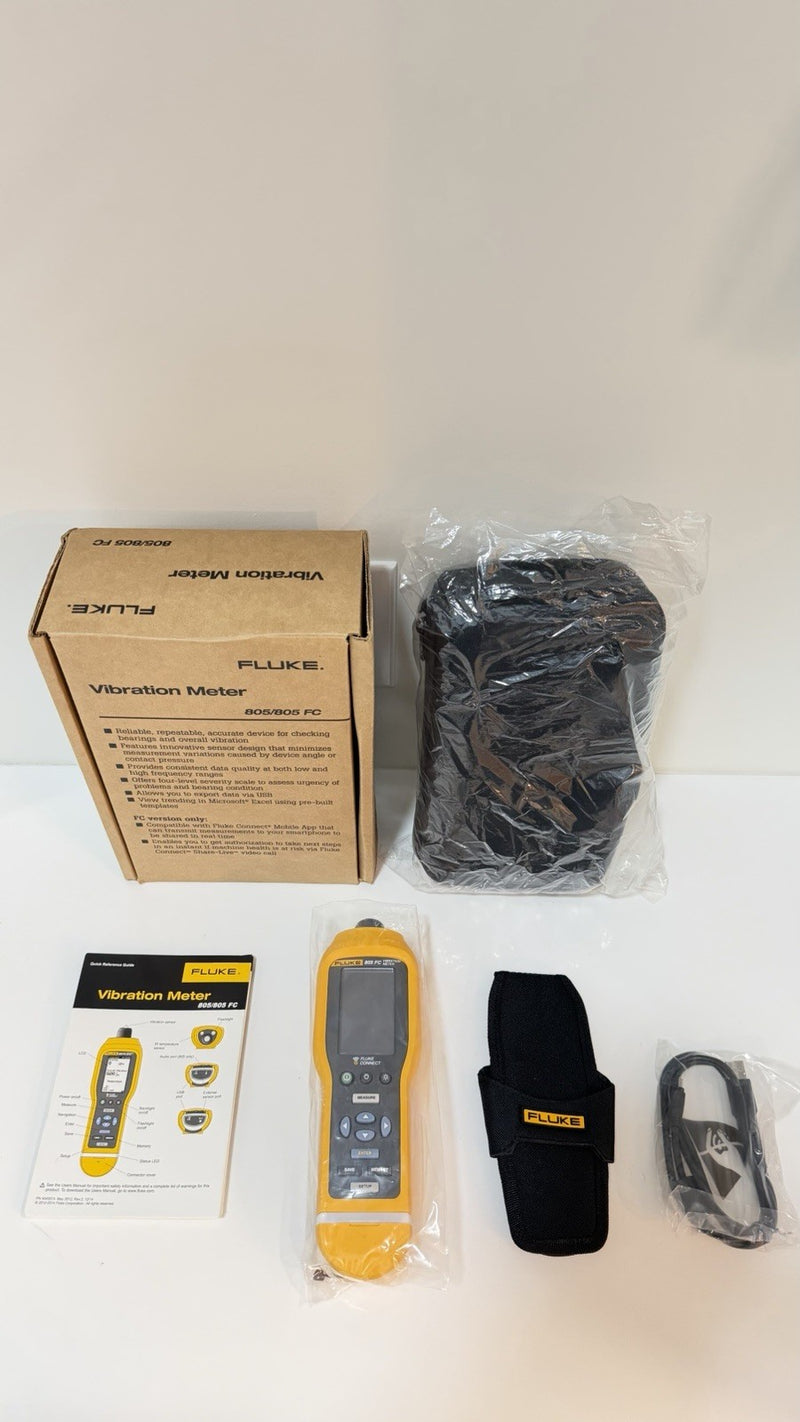 FLUKE 805 FC VIBRATION METER W / ACCESSORIES SHIPS FAST
