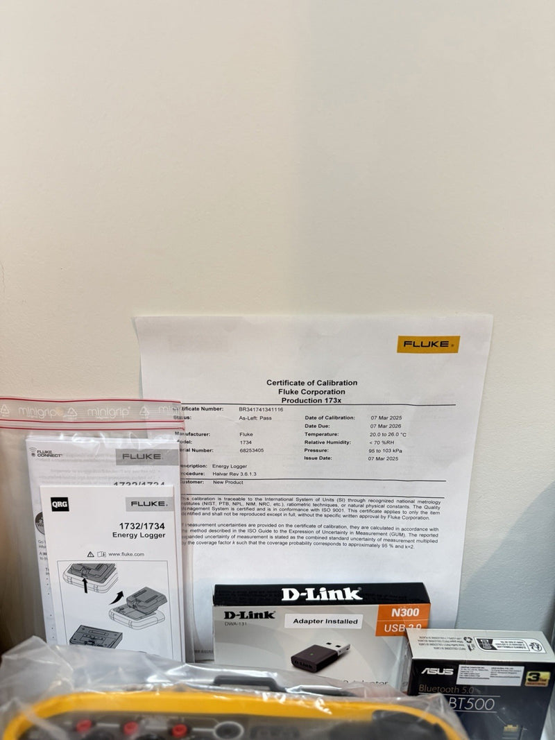 FLUKE 1734/EUS ENERGY LOGGER CALIBRATED 2026