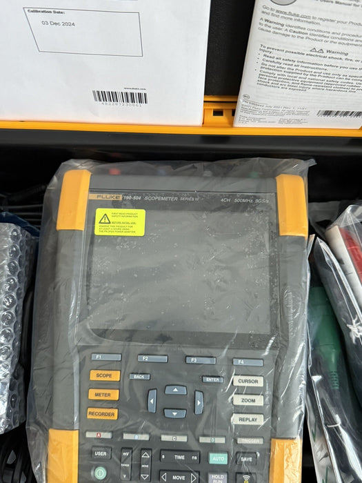 FLUKE 190-504-III-S 500 MHZ 4-CH 5GS/S COLOR SCOPEMETER NEW