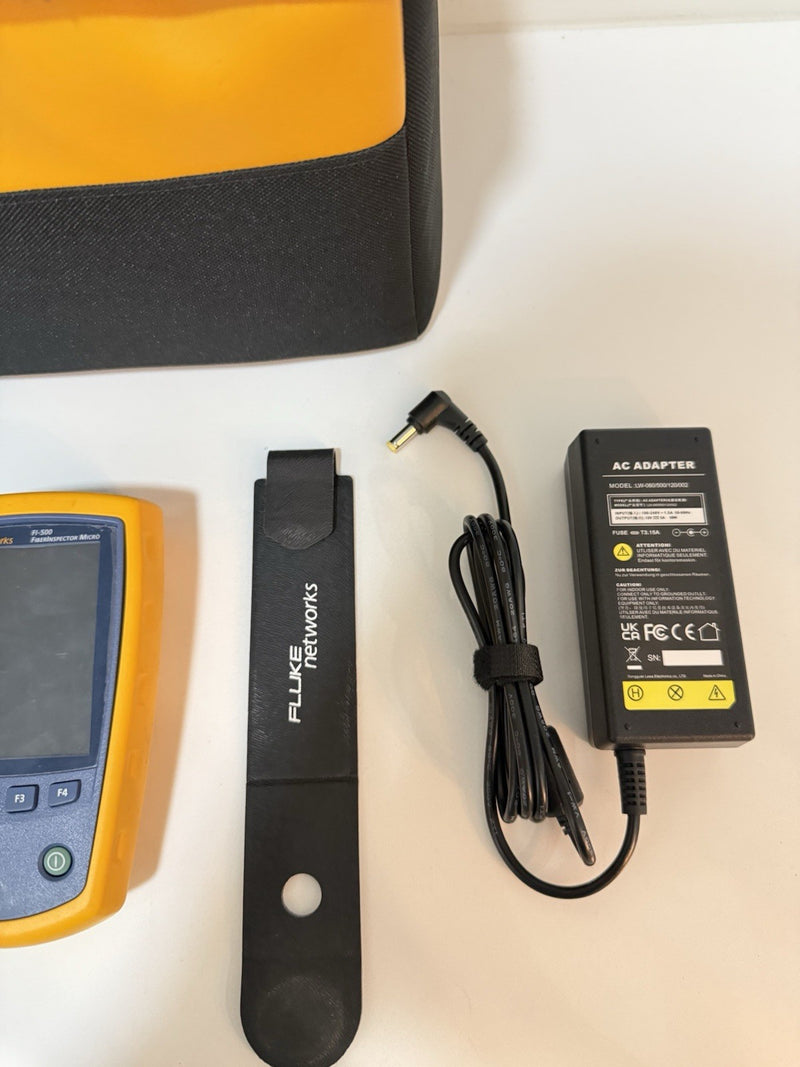 FLUKE NETWORKS FI-500 FIBER INSPECTOR MICRO KIT WITH BAG & CHARGER