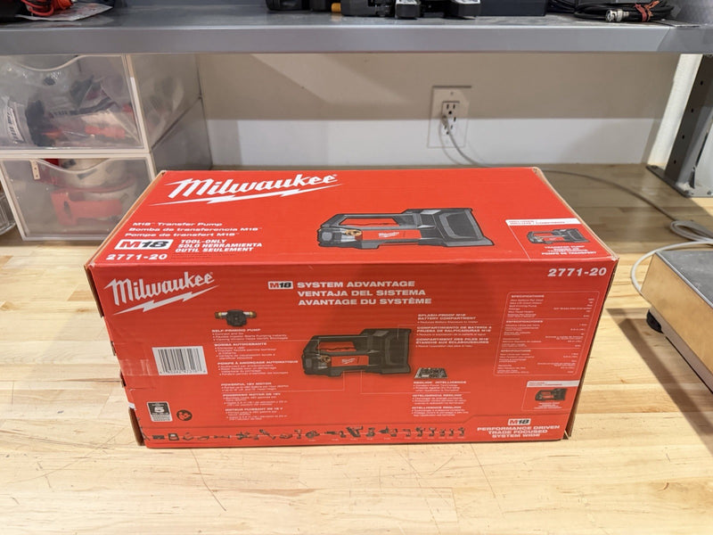 MILWAUKEE 2771-20 M18 TRANSFER PUMO NEW IN BOX (SHIPS FAST) NEW SEALED