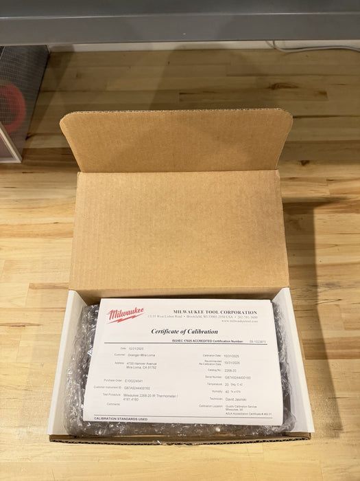 MILWAUKEE 2268-20NST 12:1 INFD TEMP-GUN (NIST) CALIBRATED 2026 RARE