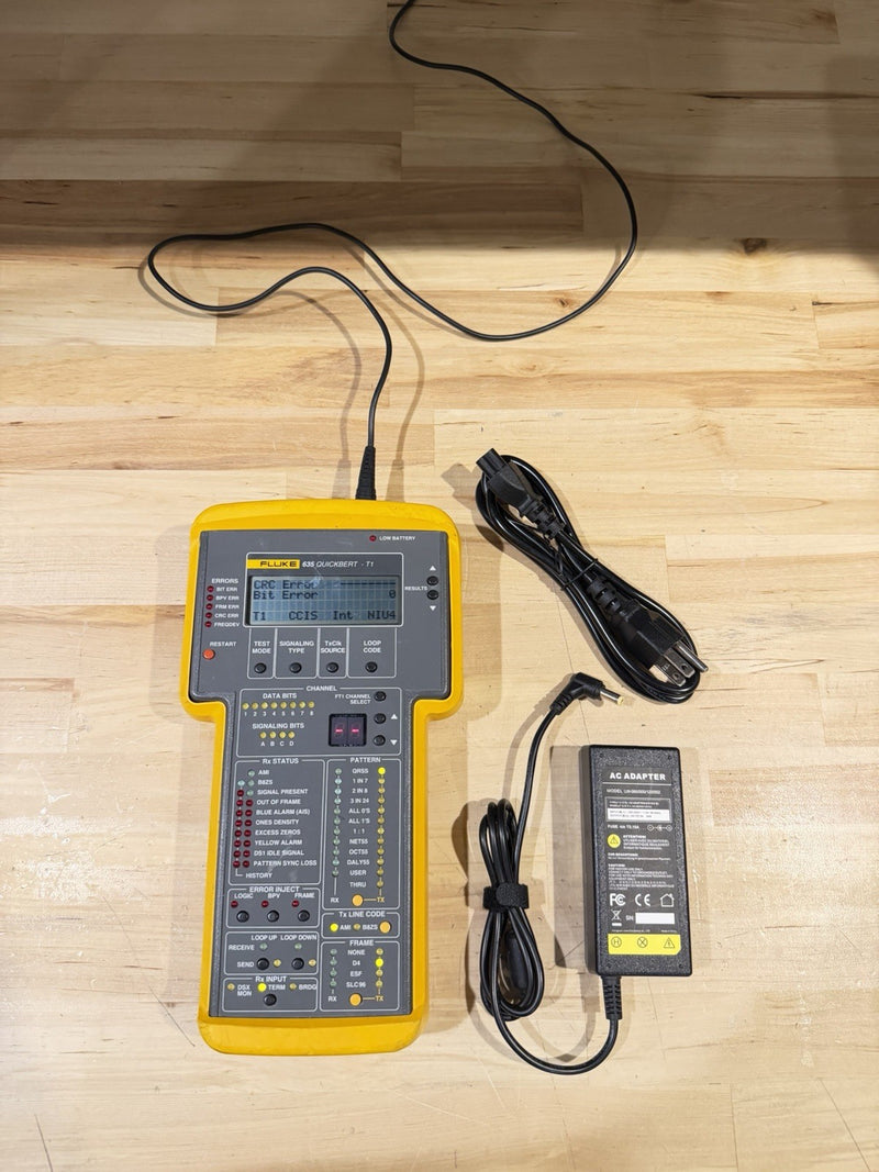 FLUKE NETWORKS 635 QUICKBERT-T1 TESTER W/ CHARGER (TESTED) FREE SHIPPING
