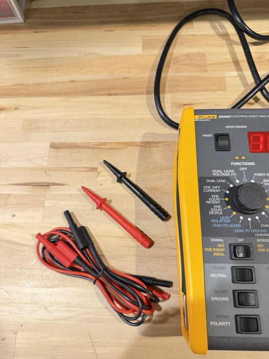 FLUKE BIOMEDICAL ESA601 ELECTRICAL SAFETY ANALYZER TESTER CALIBRATED 2025