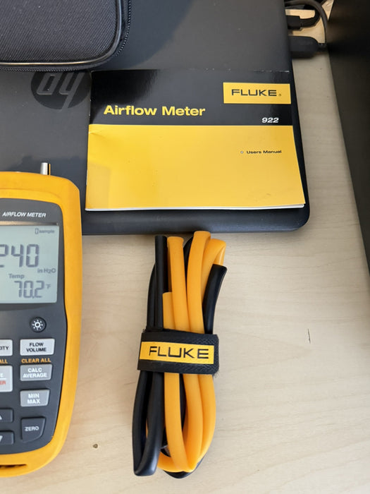 FLUKE 922 AIRFLOW METER/MICRO-MANOMETER (TESTED) SHIPS FAST