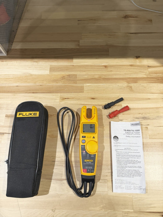 FLUKE T6-1000 ELECTRICAL TESTER W/ BAG & CLIPS (TESTED) SHIPS FAST