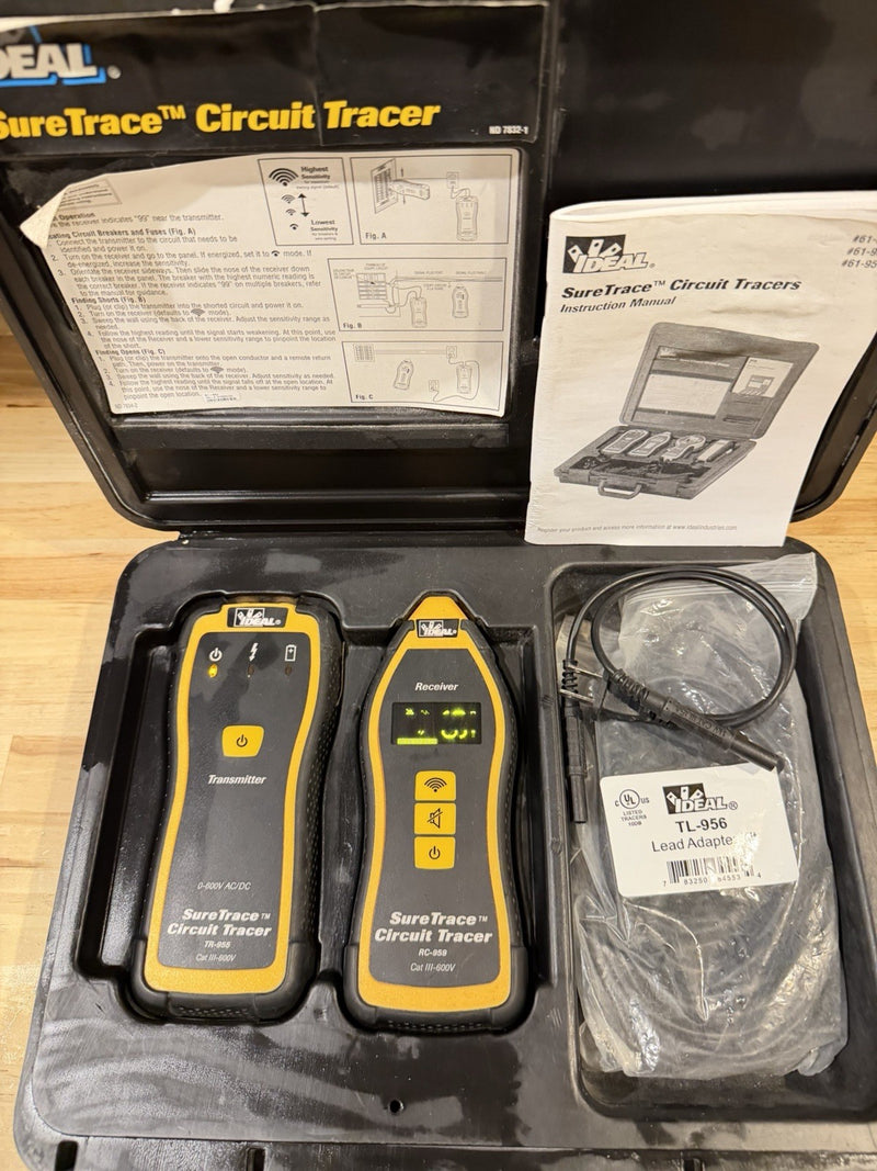 IDEAL 61-957 RC-959 TR-955 SURE-TRACE CIRCUIT TRACER KIT (TESTED) FREE SHIPPING