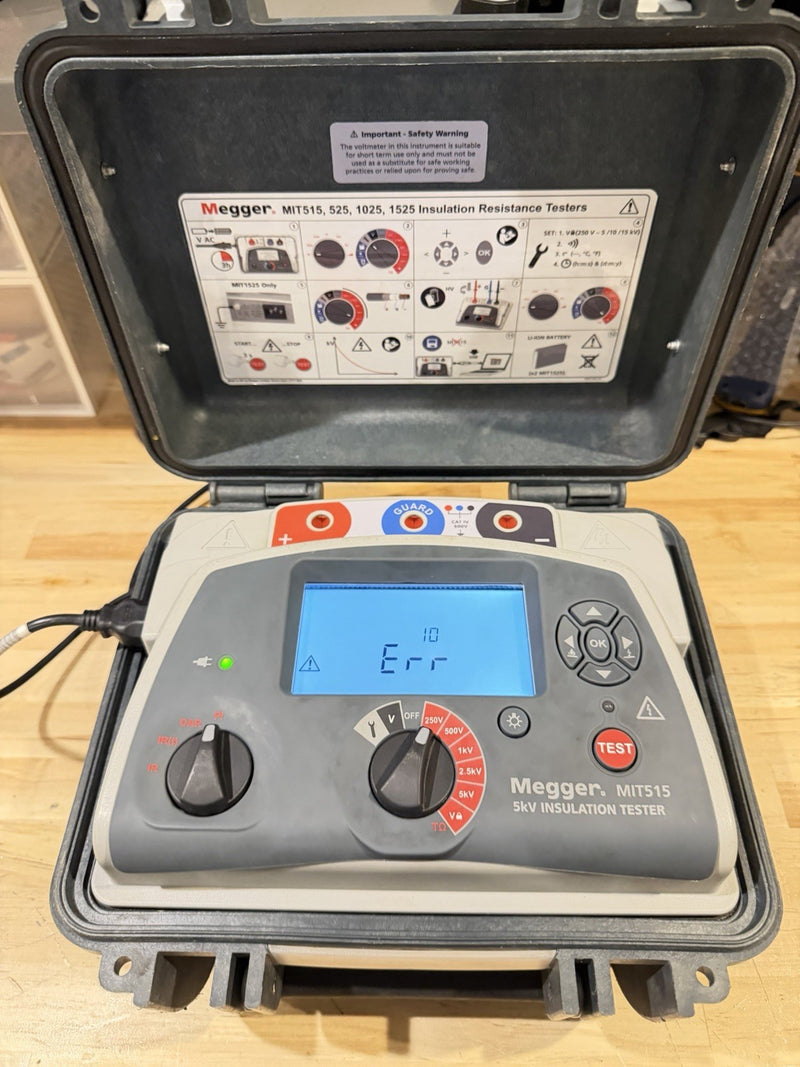 MEGGER MIT515 5KV INSULATION TESTER (PARTS ONLY) ERR 10 SHIPS FAST