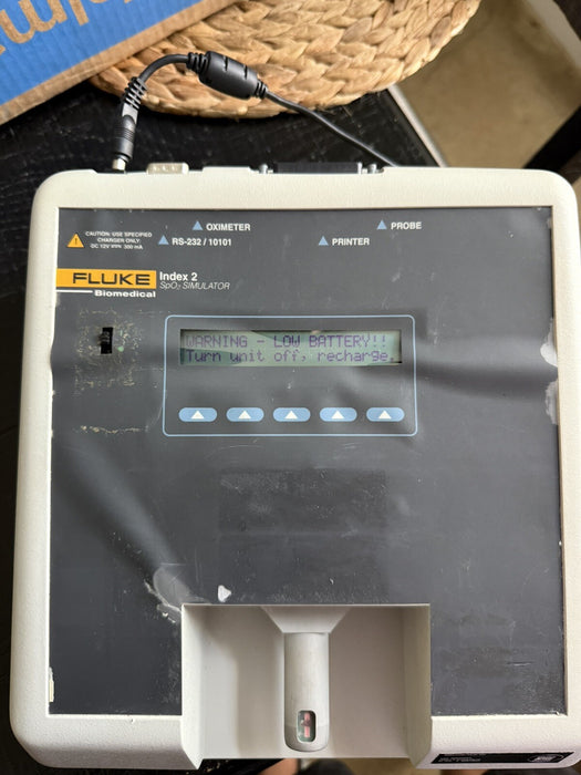 FLUKE BIOMEDICAL INDEX 2 SPO2 SIMULATOR W BAG & CHARGER