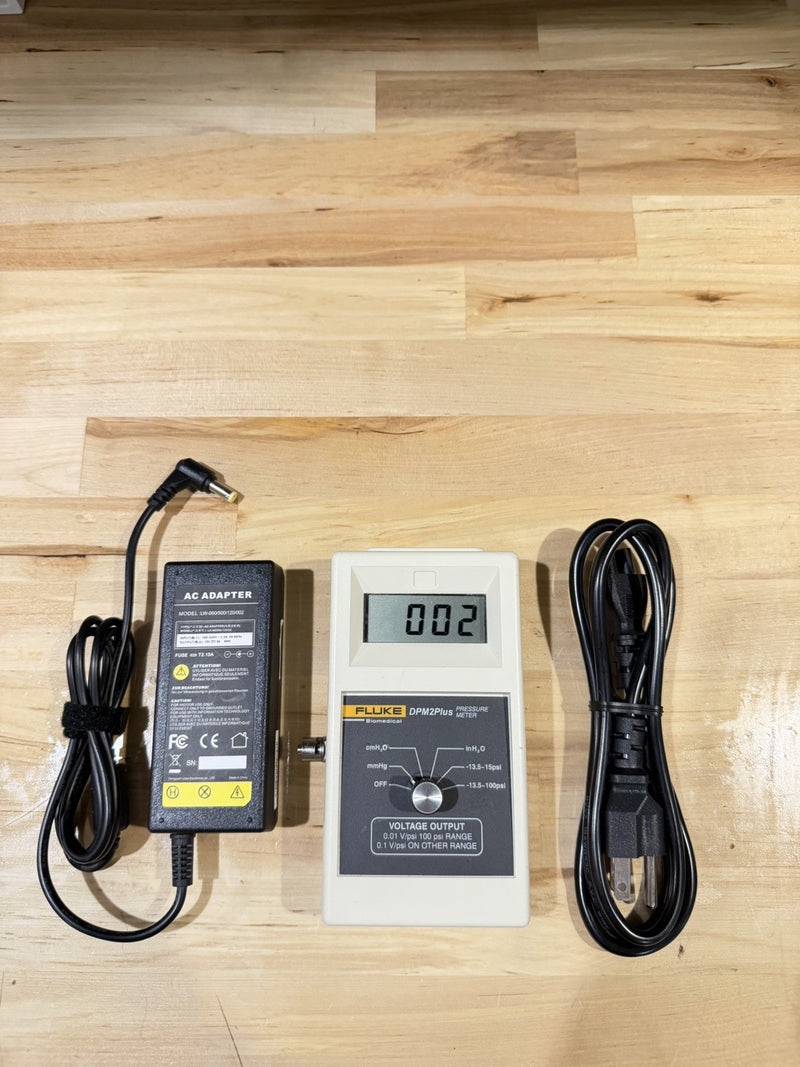 FLUKE BIOMEDICAL DPM2PLUS PRESSURE METER CALIBRATED 2025 TESTED