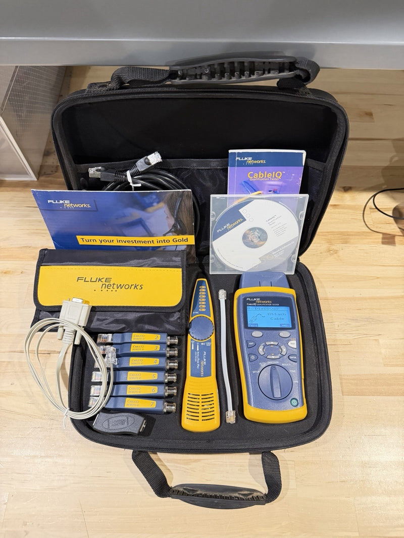 FLUKE NETWORKS CABLE IQ QUALIFICATION TESTER KIT TESTED