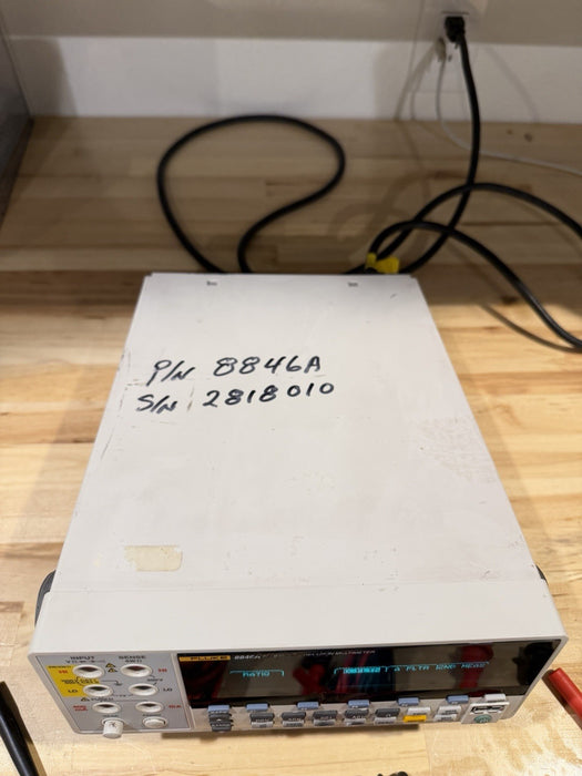 FLUKE 8846A 6 1/2 PRECISION DIGITAL MULTIMETER (TESTED) W / LEADS & CLIPS