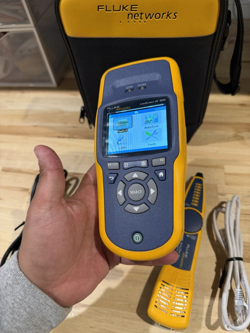 FLUKE NETWORKS LRAT-1000 LINKRUNNER AT-1000 AUTO TESTER W INTELLITONE PROBE 200