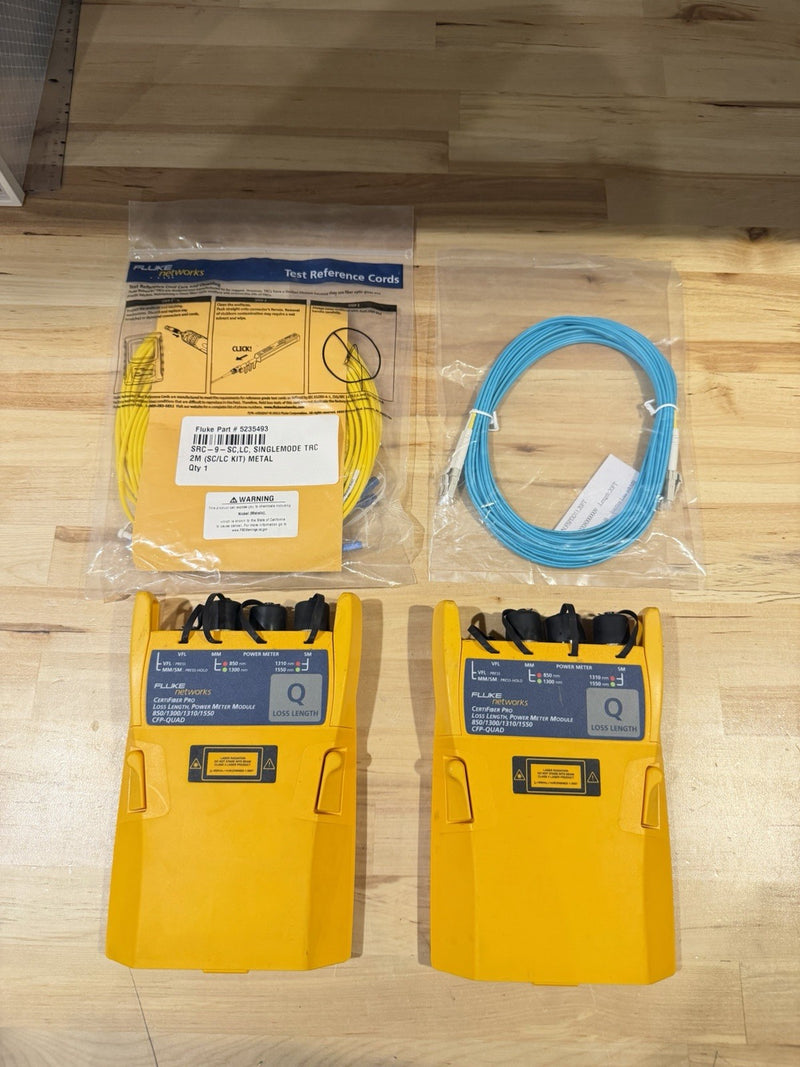 FLUKE NETWORKS CFP-Q CFP-QUAD CERTIFIBER PRO SM MM FIBER OLTS MODULE SET TESTE