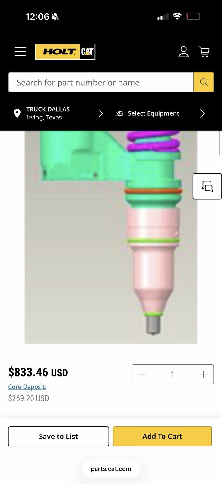 CAT 20R-0055 DIESEL INJECTOR