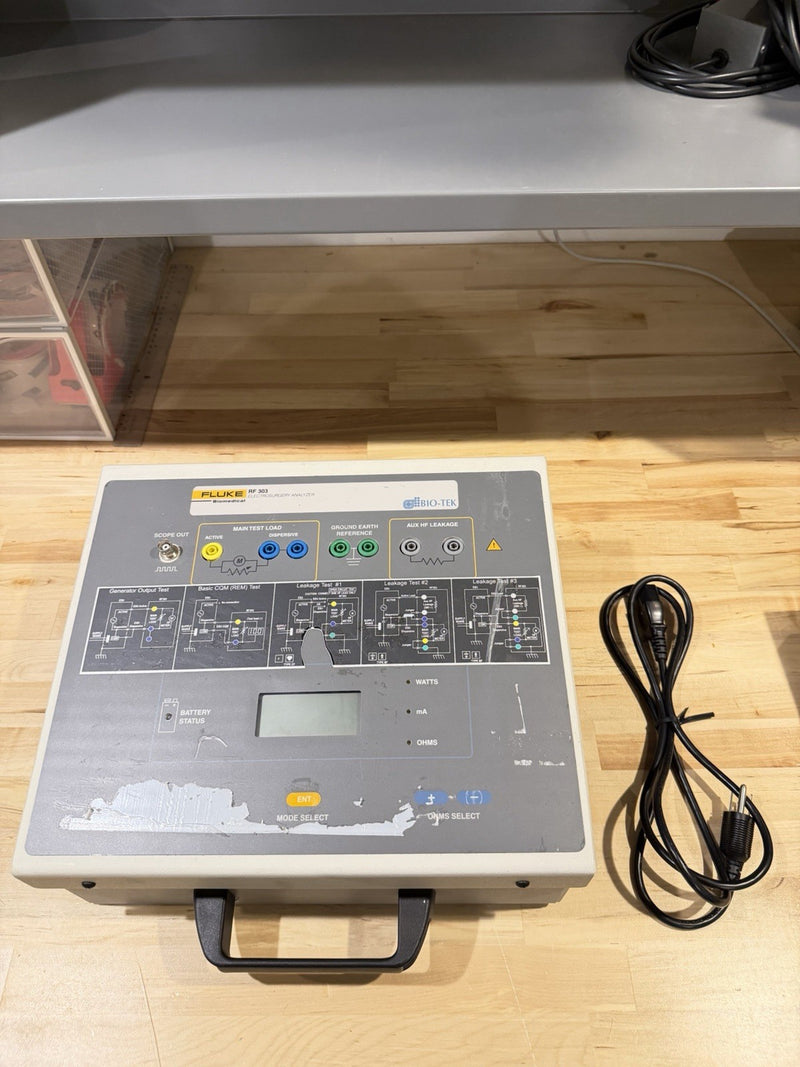FLUKE BIOMEDICAL RF303 ELECTROSURGERY ANALYZER TESTED