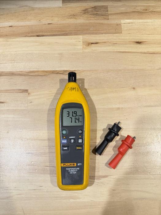 FLUKE 971 TEMPERATURE HUMIDITY METER W/ CLIPS (TESTED) SHIPS FAST