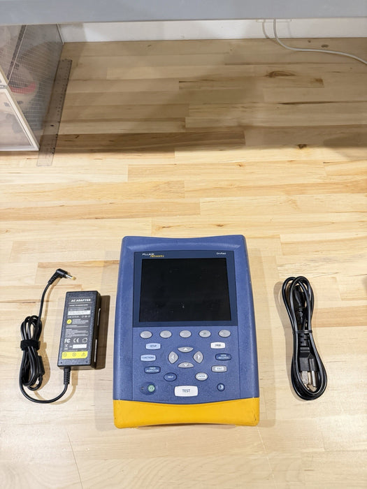 FLUKE NETWORKS OF-500 OPTICAL OPTIFIBER ANALYZER TESTED