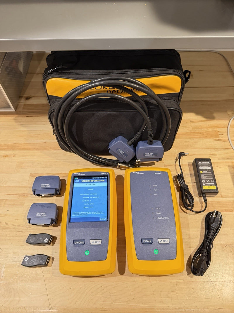 FLUKE NETWORKS DSX2-5000 2 CAT6 CAT6A LAN CABLE CERTIFIER TESTER CALIBRATED 2025