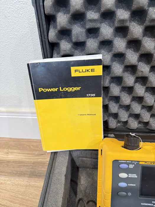 FLUKE 1735 THREE-PHASE POWER LOGGER W/ PROBES & CASE & CHARGER - FREE SHIPPING