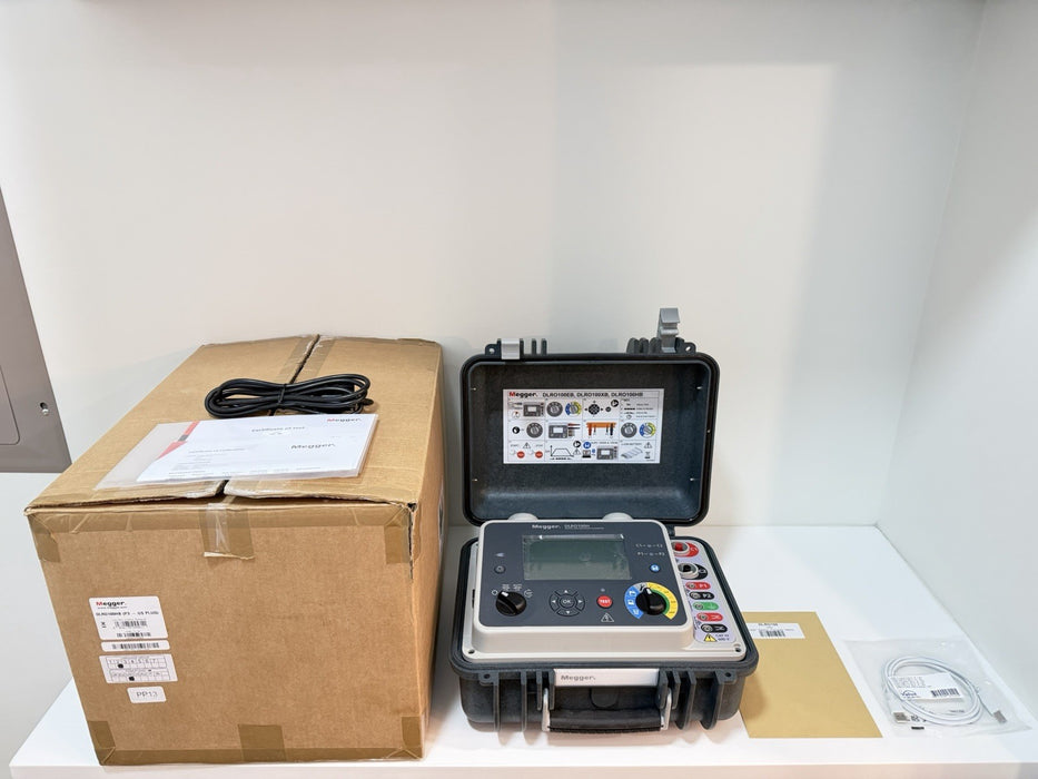 MEGGER DLRO100HB DIGITAL LOW RESISTANCE OHMMETER (NEW FACTORY SEALED) CAL 2025