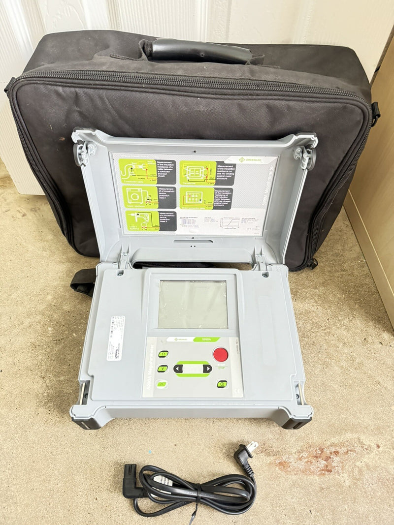 GREENLEE 5990A 5KV PORTABLE DIGITAL MEGOHMMETER CALIBRATED 2024
