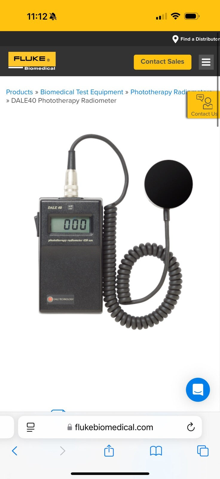 FLUKE DALE40 PHOTOGRAPHY RADIOMETER/IRRADIANCE METER TESTED