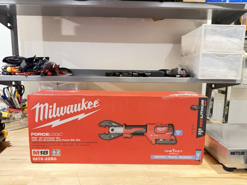 MILWAUKEE 2678-22BG FORCE LOGIC 6T UTILITY CRIMPER KIT W/ BG-D3 JAW (NEW SEALED)