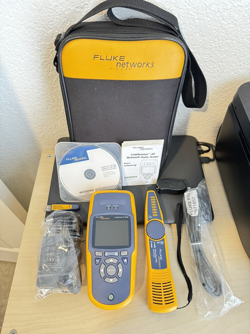 FLUKE NETWORKS LRAT-2000 LINKRUNNER AT-2000 AUTO TESTER W FLUKE INTELLITONEPROBE