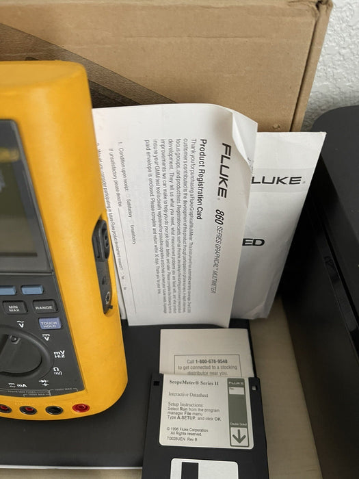 FLUKE 863 GRAPHICAL MULTIMETER ACCESSORIES MANUALS BOX