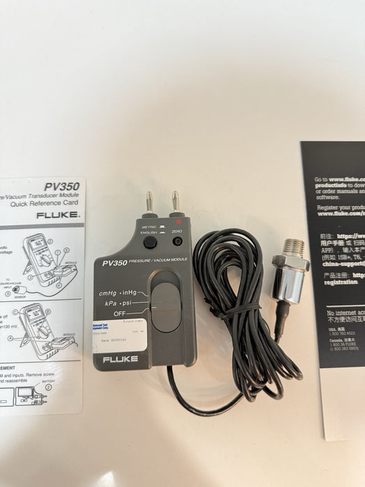 FLUKE PV350 PRESSURE VACUMM TRANSDUCER MODULE TESTED
