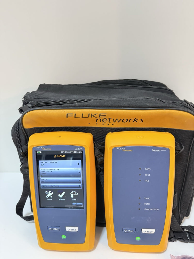 FLUKE NETWORKS VERSIV MAINFRAME & REMOTE WITH BAG & ACCESSORIES