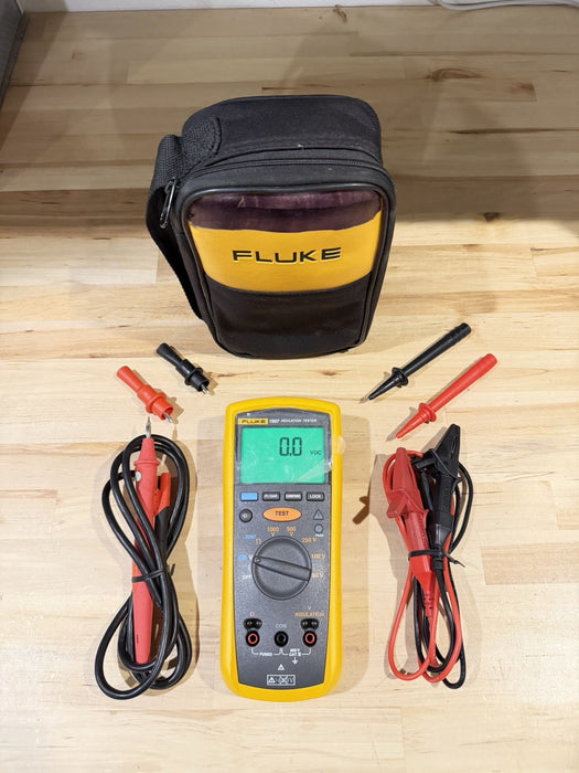 FLUKE 1507 INSULATION MULTIMETER W/ LEADS & CLIPS - SHIPS FAST