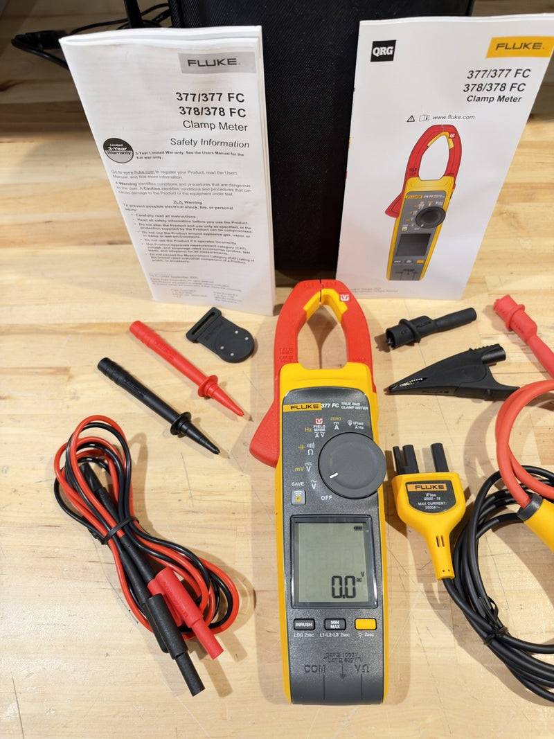FLUKE 377 FC NON-CONTACT VOLTAGE CLAMP METER SHIPS FAST