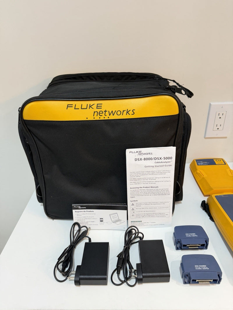 FLUKE NETWORKS DSX-5000 VERSIV CAT6 CAT6A LAN CABLE CERTIFIBER TESTER DSX 5000
