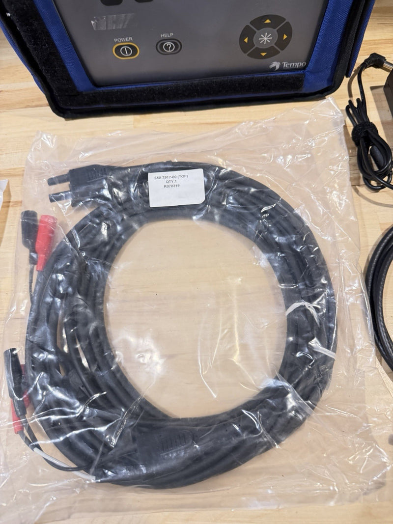 TEMPO TELSCOUT TS100 TDR REFLECTOMETER CABLE TESTER WITH LEADS & ACCESSORIES TESTED