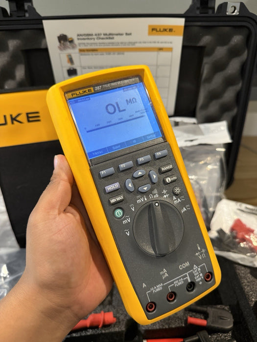 FLUKE 287 AN/GSM-437 DIGITAL MULTIMETER TESTER KIT TESTED