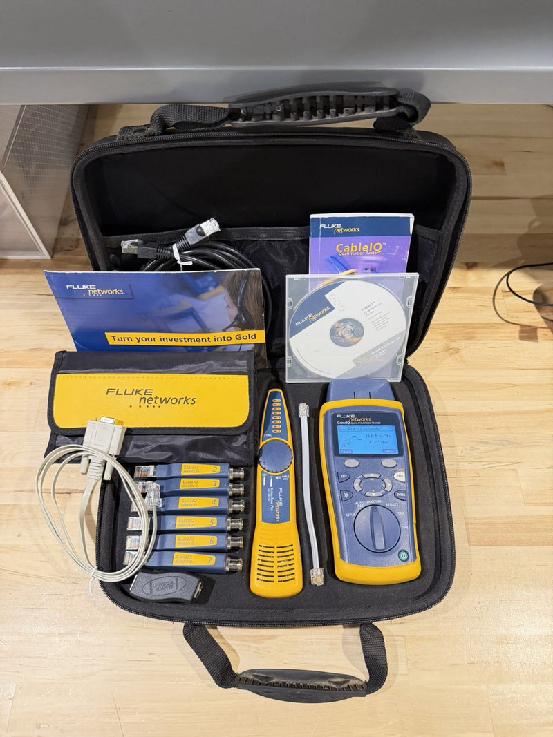 FLUKE NETWORKS CABLE IQ QUALIFICATION TESTER KIT TESTED