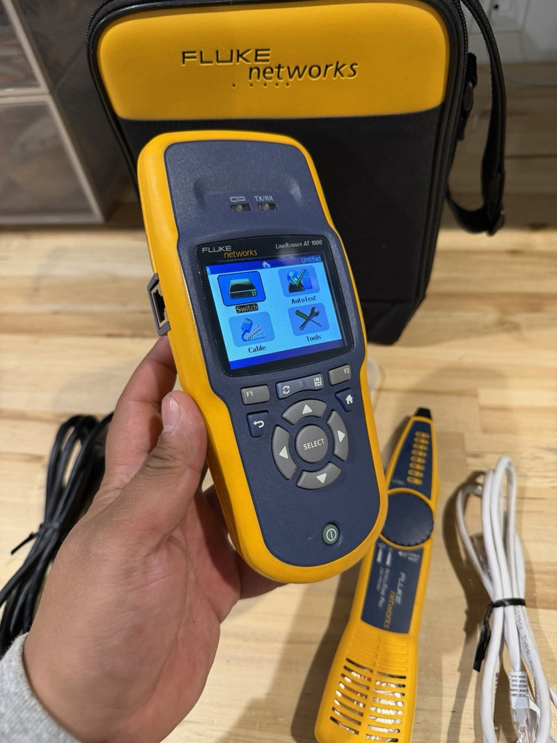 FLUKE NETWORKS LRAT-1000 LINKRUNNER AT-1000 AUTO TESTER W INTELLITONE PROBE 200