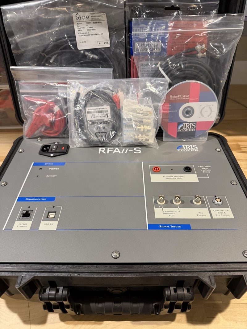 IRIS POWER RFAII-S MAGNETIC FLUX ANALYZER WITH ACCESSORIES TESTED