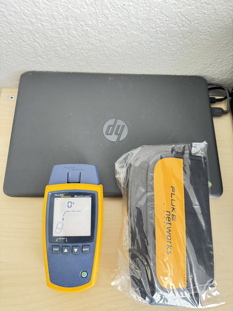 FLUKE NETWORKS MICROSCANNER2 MS2-100 CABLE VERIFIER WITH BAG