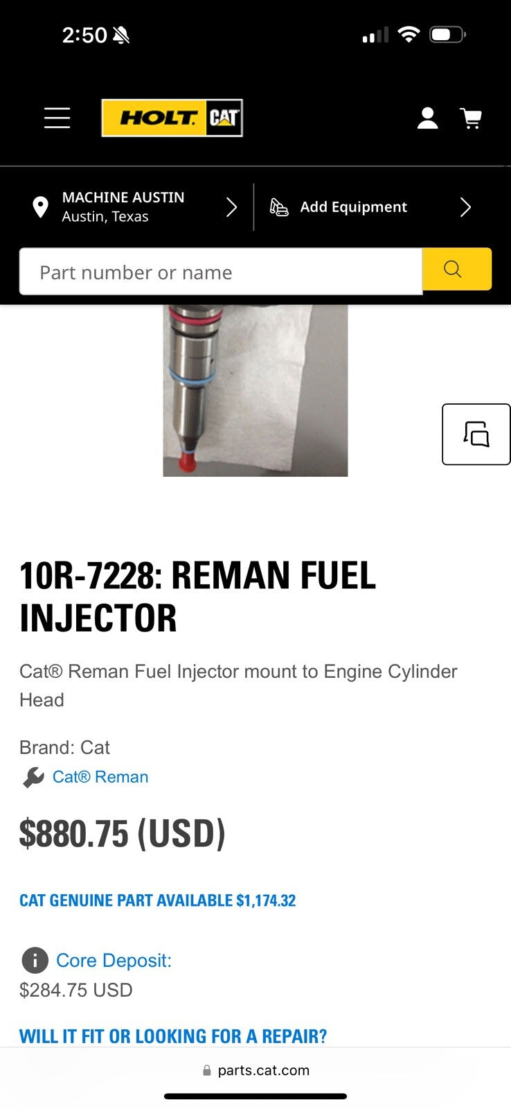 CAT 10R-7228 DIESEL INJECTOR